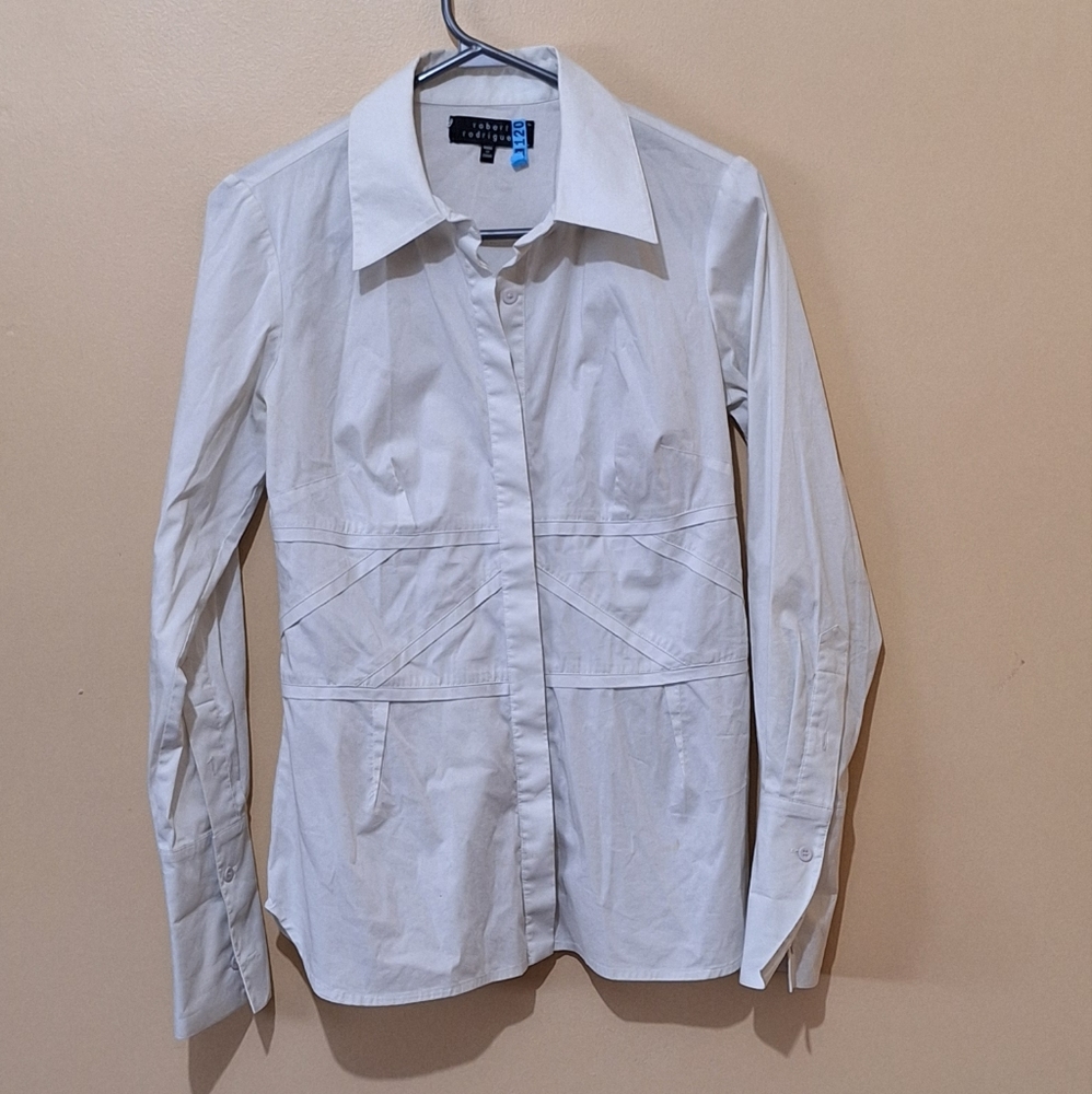 Robert Rodriguez Off White Long Sleeve Top